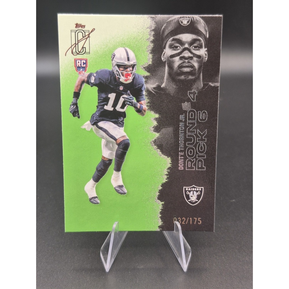 2025 Topps Signature Class Dont'e Thornton Jr. #181 Lime Green /175 (RC) Raiders